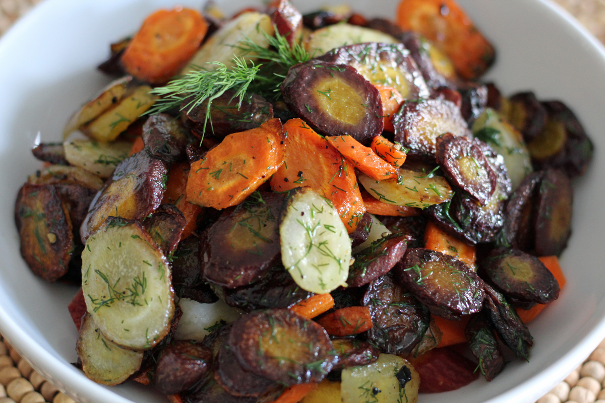 Colorful Roasted Carrots with Dill Butter 13 - Artful Dishes